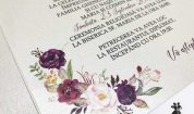 Invitatie cu coronita de flori