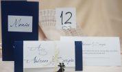 Invitatie de nunta Blue Script